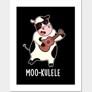 Mookelele Cute Ukulele Cow Pun Posters and Art